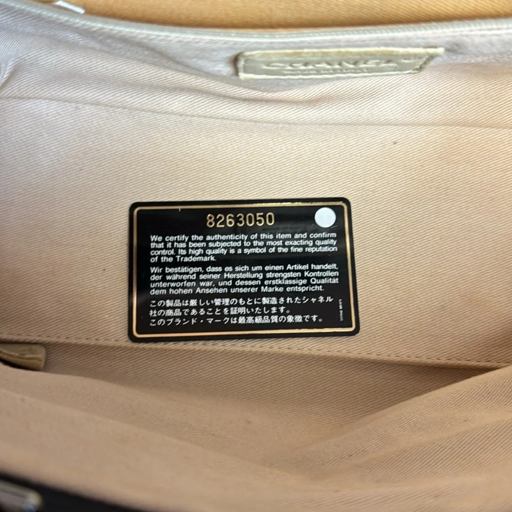 🔥Authentic Chanel lambskin chocolate bar, canvas small tote bag